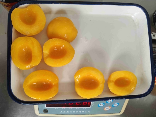 14-17% licht / 18-22% zwaar ingeblikt geel perzik in siroop voor fruitbehoud