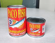 De privé Etiket Ingeblikte Sardines van Sardinevissen in Tomatensaus zonder Beenderen