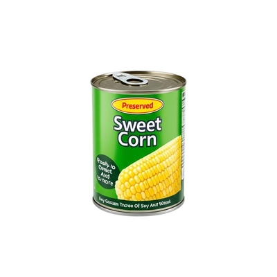 Handige Geconserveerde Zoete Maïs Klaar om te eten en Gemakkelijk te bewaren. Kan sporen van soja en tarwe bevatten.