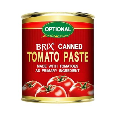 Optioneel Brix tomatenpasta in blik, gemaakt van tomaten als primair ingrediënt