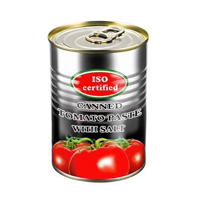 ISO Gecertificeerde Tomatenpuree in Blik met Zout, Niet-GGO Ingrediënten