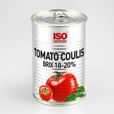 ISO-gecertificeerde tomatencoulis in blik Brix 18-20% voor B2B-aankopen