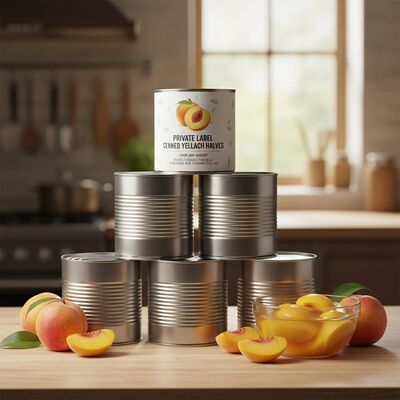 Private Label Canned Yellow Peach Crop JUN AUGUST Spec Canned Peach Halves Perfect Choice for Bulk Purchase and Commercial