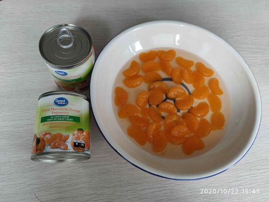 Zoete Mandarijn Oranje Segmenten in Tin 2500g