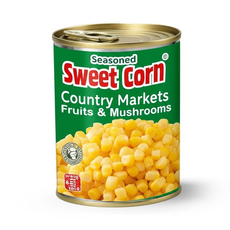 Seasoned Canned Sweet Corn for Country Markets Fruits and Mushrooms