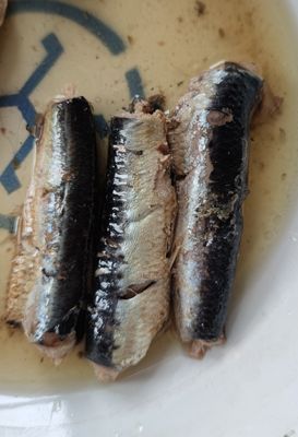 Gepersonaliseerde ingeblikte sardine vis onverderfelijk 125 g