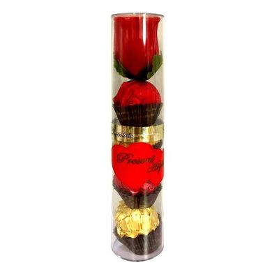 T.4 ROSE CYLINDER Vertrouwd Product Compound Chocolade voor Supermarkt